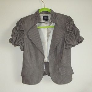 XOXO Brown Pinstripe Blazer